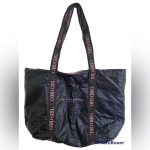 Carolina Herrera Good Girl Tote Bag Large Black and Pink